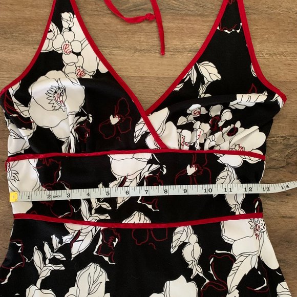 ❤️Speechless Black & White Floral Halter Dress Red - Picture 6 of 9
